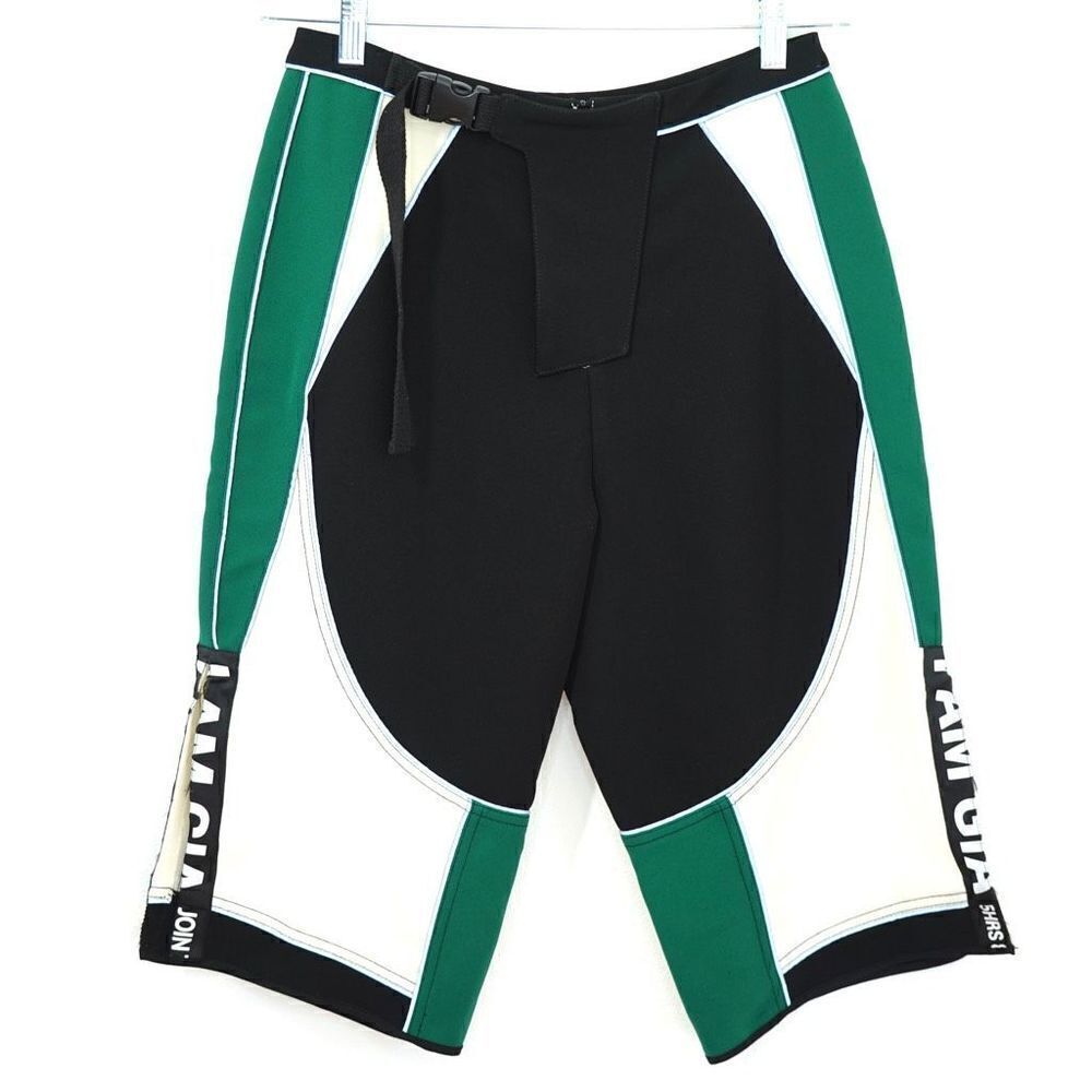I AM GIA Calf Length Moto Short - White, Green, Black - S - Preowned